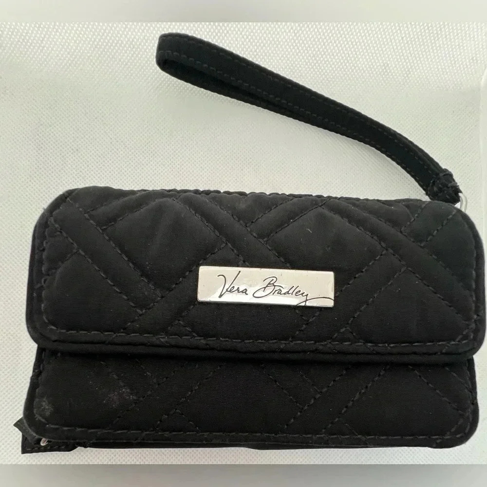 RETIRED: Vera Bradley | women’s black microfiber wallet/wristlet/crossbody